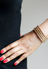 Chunky gold fashion jewellery bracelet 