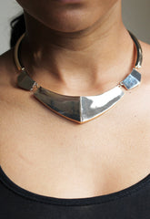 Gold Coloured Geo Collar Necklace