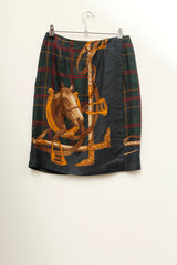 Boutique Vintage 1990's Horse Print Skirt