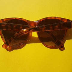 Vintage 1990's Leopard & Gold Detail Frame Sunglasses