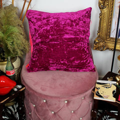 Leroy Extravagance handmade decorative throw scatter cushion in baroque printed velvet with Grace Jones applique design