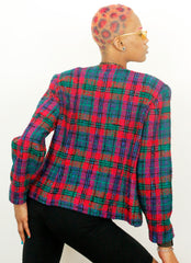 Vintage ST Michael 80s Bright Check Jacket