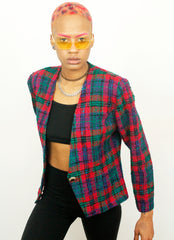 Vintage ST Michael 80s Bright Check Jacket