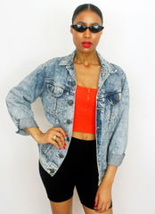 Vintage Acid Wash Lee Cotton Denim Jean Jacket