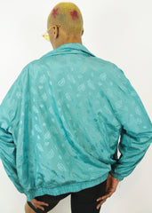 Vintage OUTBROOK 90s Shell Turquoise Festival Jacket