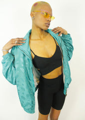 Vintage OUTBROOK 90s Shell Turquoise Festival Jacket