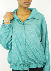 Vintage OUTBROOK 90s Shell Turquoise Festival Jacket